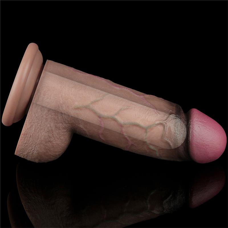Dildo de silicone de camada dupla XXL 9,5