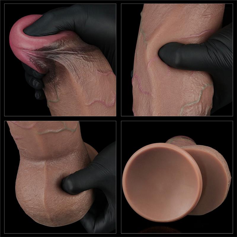 Dildo de silicone de camada dupla XXL 9,5