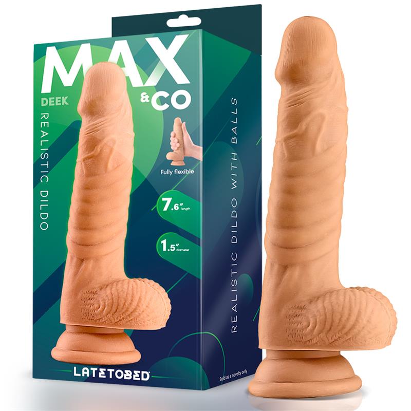 Dildo Realista Deek com Testículos 7.6 Natural