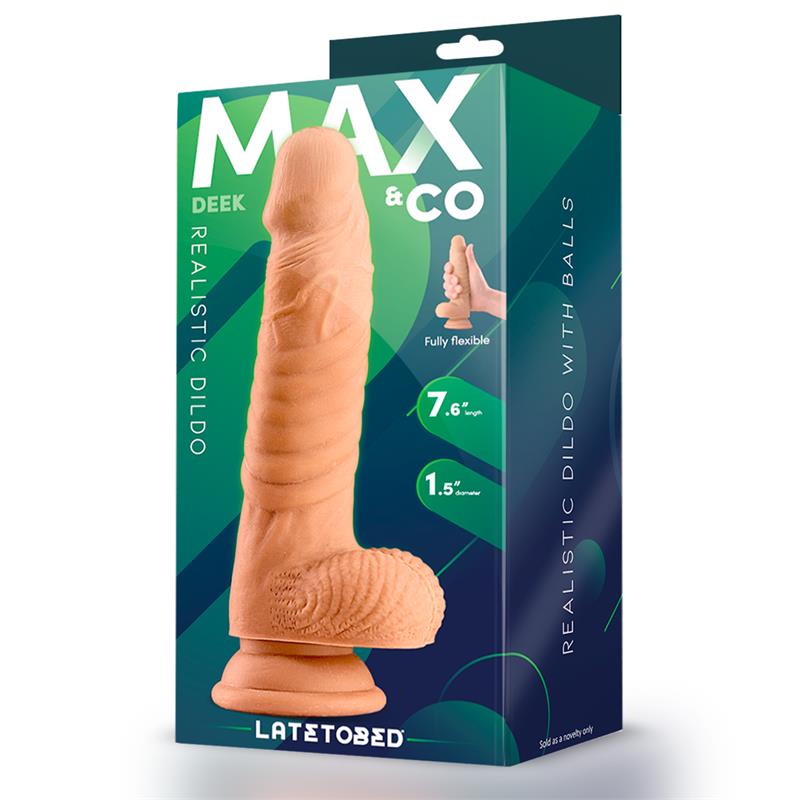 Dildo Realista Deek com Testículos 7.6 Natural