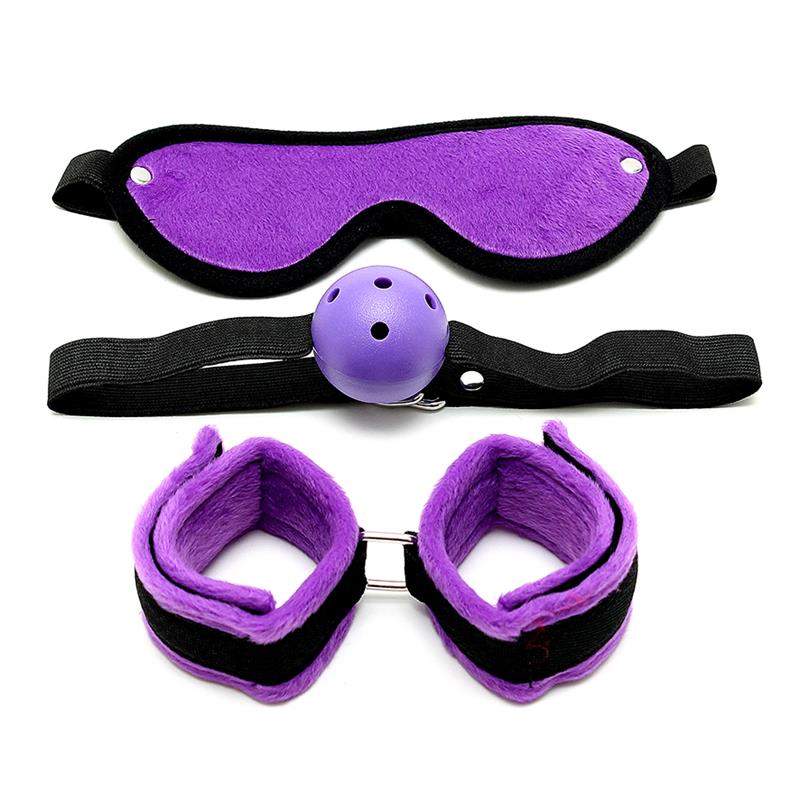 Conjunto de jogos Rimba Bondage 3 peças roxo