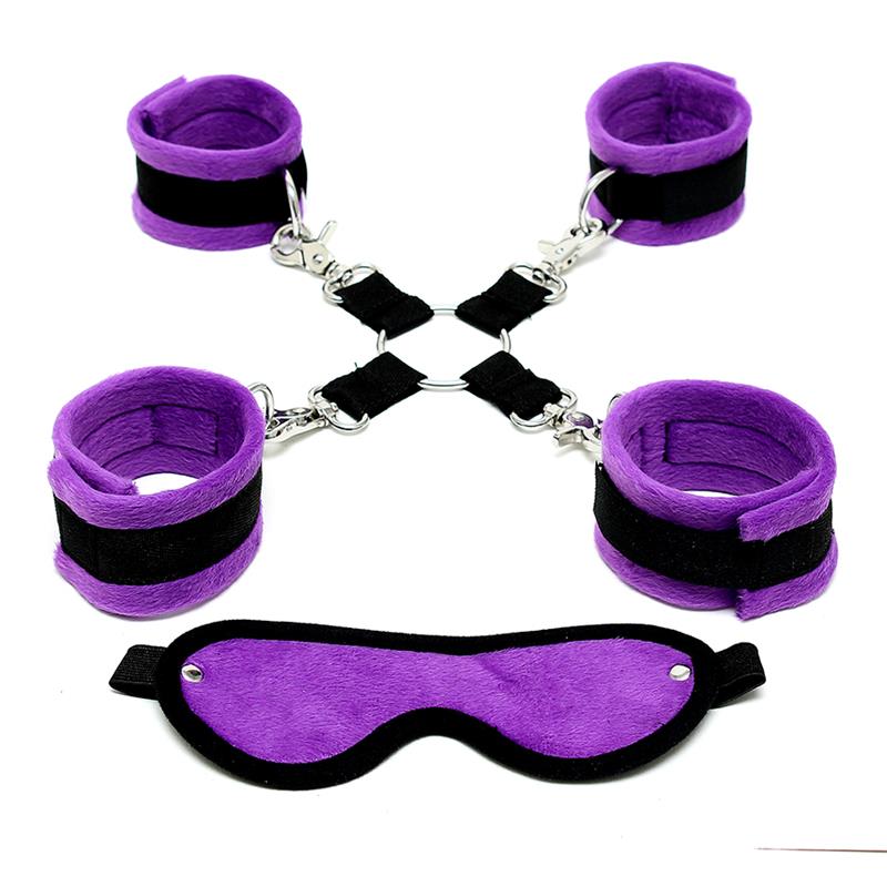 Conjunto de Bondage Rimba Bondage Play Roxo