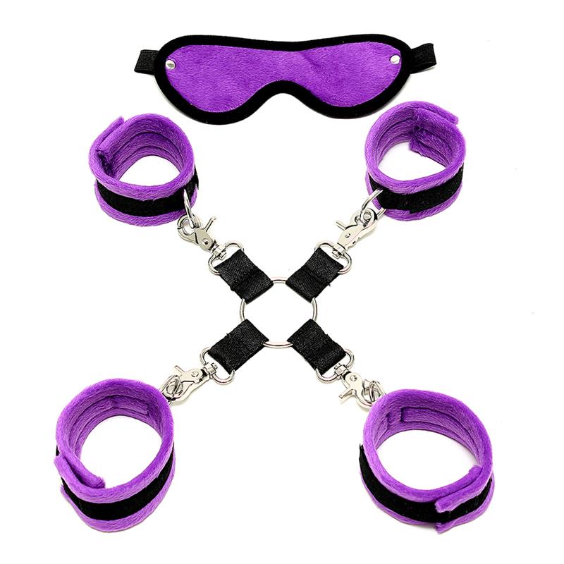 Conjunto de Bondage Rimba Bondage Play Roxo