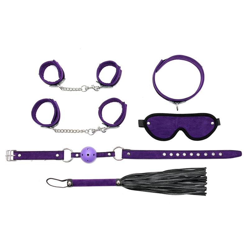 Conjunto de jogos Rimba Bondage 6 peças roxo