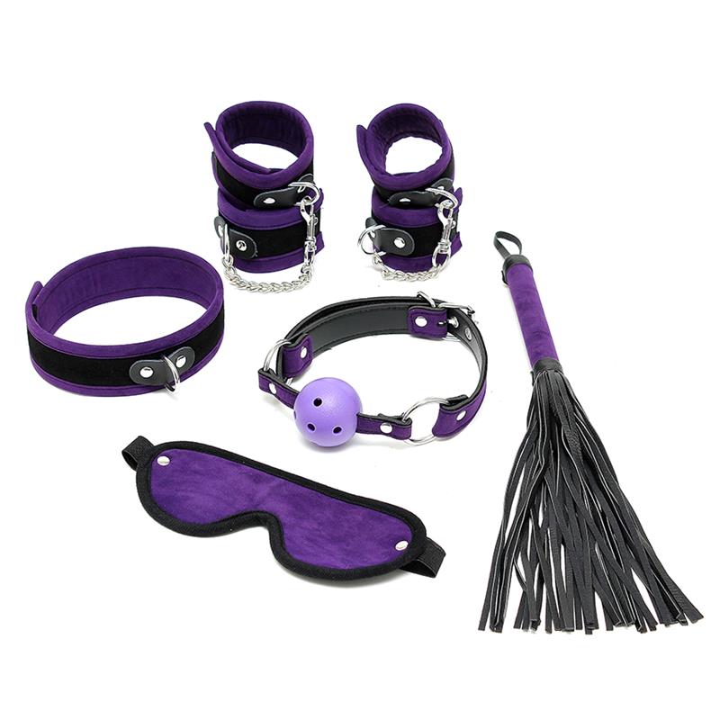 Conjunto de jogos Rimba Bondage 6 peças roxo