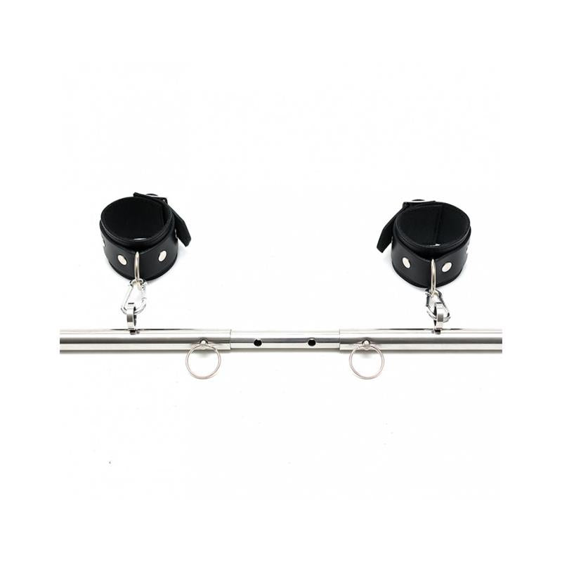 Barra de espalhamento ajustável com algemas para mãos e pés