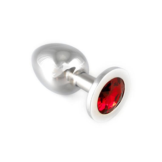 Plugue anal de aço inoxidável vermelho
